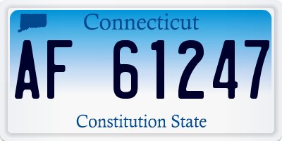 CT license plate AF61247