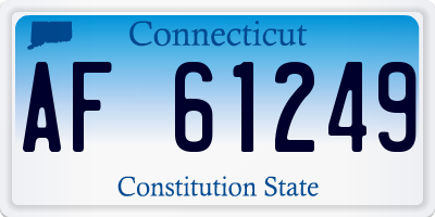 CT license plate AF61249