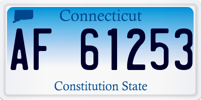 CT license plate AF61253
