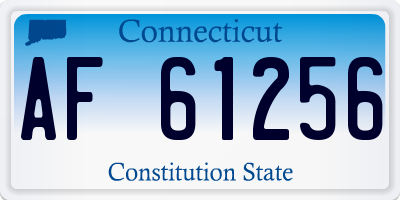 CT license plate AF61256