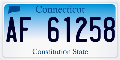 CT license plate AF61258