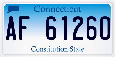 CT license plate AF61260
