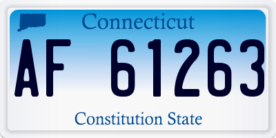 CT license plate AF61263