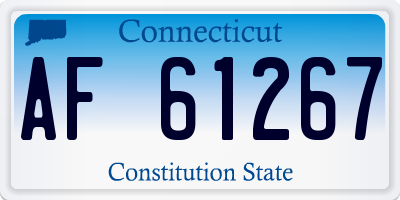 CT license plate AF61267