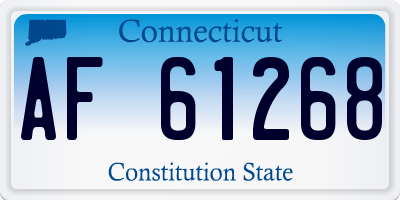CT license plate AF61268