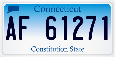 CT license plate AF61271