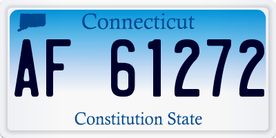 CT license plate AF61272