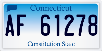 CT license plate AF61278