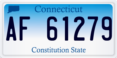 CT license plate AF61279