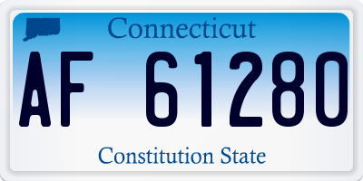 CT license plate AF61280