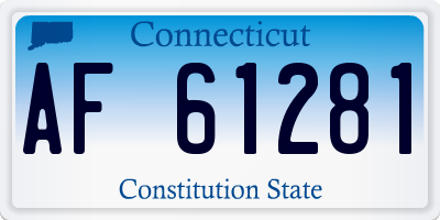 CT license plate AF61281