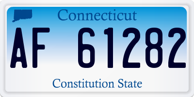 CT license plate AF61282