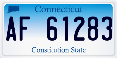 CT license plate AF61283