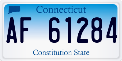 CT license plate AF61284