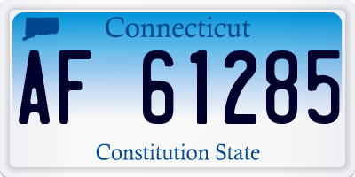 CT license plate AF61285