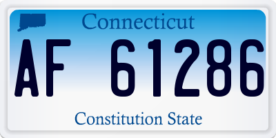 CT license plate AF61286