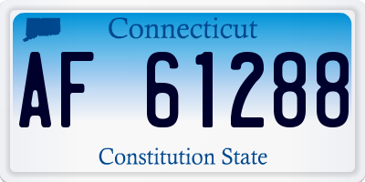 CT license plate AF61288