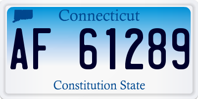 CT license plate AF61289