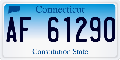 CT license plate AF61290