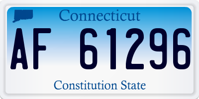 CT license plate AF61296
