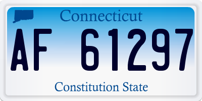 CT license plate AF61297