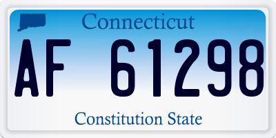 CT license plate AF61298