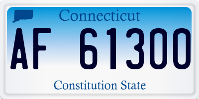 CT license plate AF61300