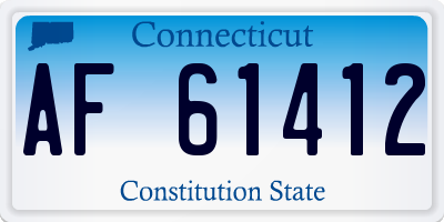 CT license plate AF61412