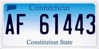 CT license plate AF61443