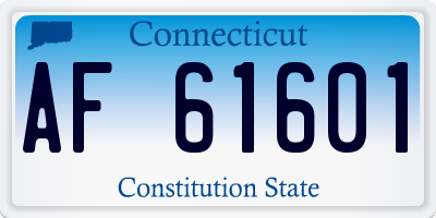 CT license plate AF61601