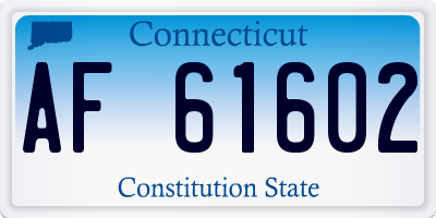 CT license plate AF61602