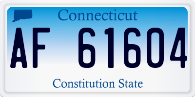 CT license plate AF61604