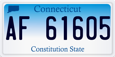 CT license plate AF61605