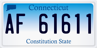 CT license plate AF61611