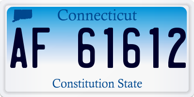 CT license plate AF61612