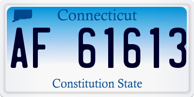 CT license plate AF61613
