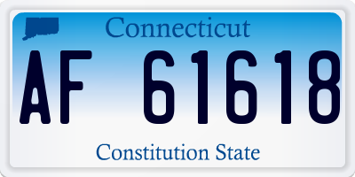 CT license plate AF61618