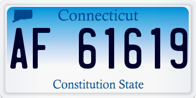 CT license plate AF61619