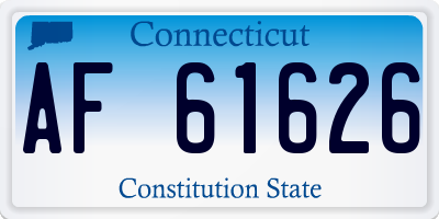 CT license plate AF61626