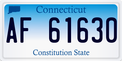 CT license plate AF61630