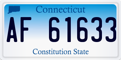 CT license plate AF61633