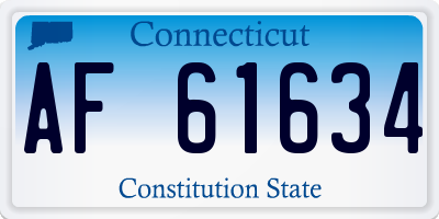 CT license plate AF61634