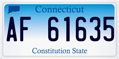 CT license plate AF61635