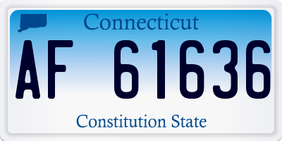CT license plate AF61636
