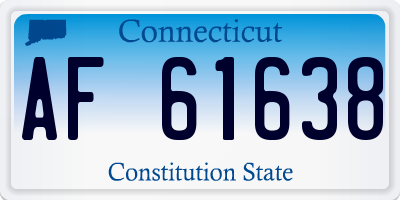 CT license plate AF61638