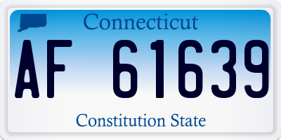 CT license plate AF61639