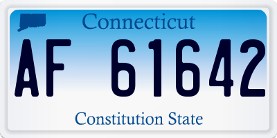 CT license plate AF61642