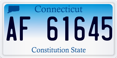 CT license plate AF61645