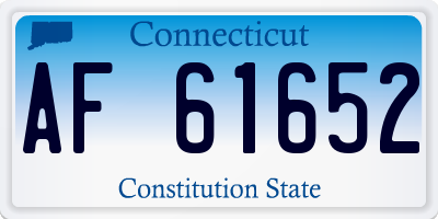 CT license plate AF61652