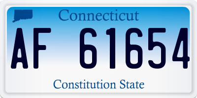 CT license plate AF61654